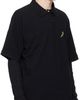 vowels vowels Black S/S Pique Polo - 2