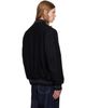vowels vowels Black Wool Varsity Bomber Jacket - 3