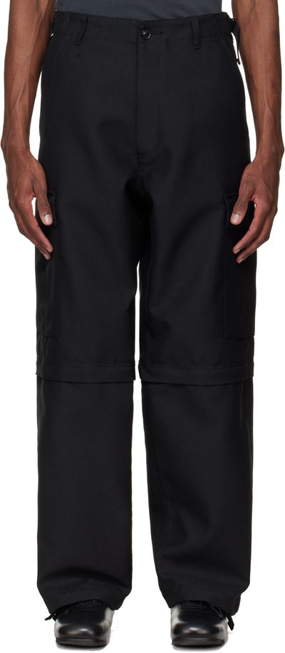 vowels vowels Black Zip-Off Cargo Pants