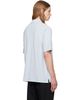 vowels vowels Blue Short Sleeve Pique Polo - 3