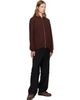 vowels vowels Brown Eyelet Knitted Zip-Up Sweater - 4