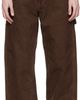 vowels vowels Brown Overdyed Painter Jeans - 1