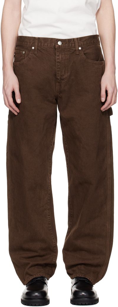 vowels vowels Brown Overdyed Painter Jeans