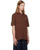 vowels vowels Brown Short Sleeve Pique Polo - 2