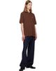 vowels vowels Brown Short Sleeve Pique Polo - 4