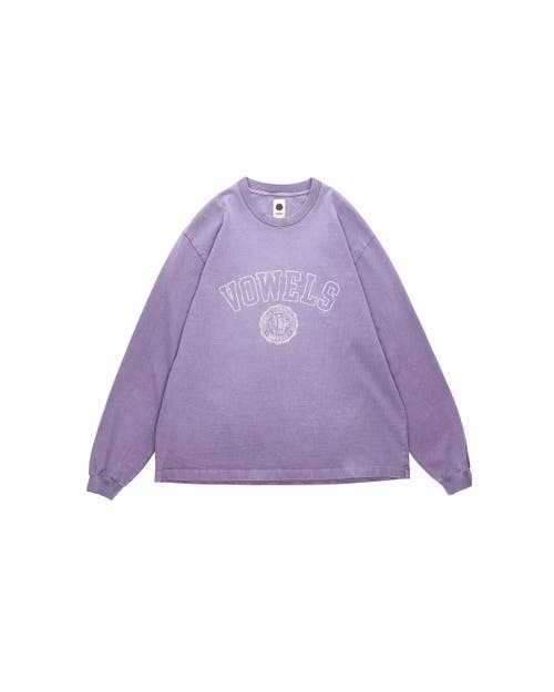 vowels vowels Faded Collegiate Longsleeve Tee