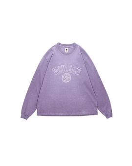 vowels vowels Faded Collegiate Longsleeve Tee