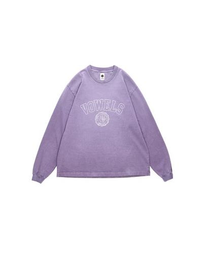 vowels vowels Faded Collegiate Longsleeve Tee