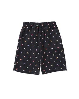 vowels vowels Floral Embroidered Easy Shorts
