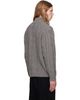 vowels vowels Gray Cable Knit Zip-Up Cardigan - 3