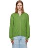 vowels vowels Green Eyelet Knitted Zip-Up Sweater - 1