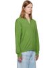 vowels vowels Green Eyelet Knitted Zip-Up Sweater - 2