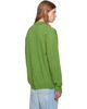vowels vowels Green Eyelet Knitted Zip-Up Sweater - 3