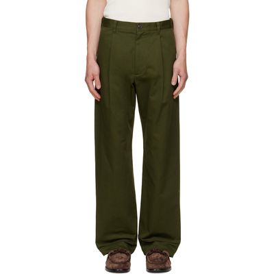 vowels vowels Green Pleated Trousers