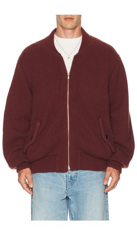 vowels vowels Knitted Bomber Jacket