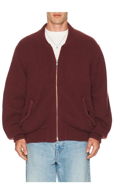 vowels vowels Knitted Bomber Jacket