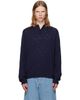 vowels vowels Navy Eyelet Polo - 1