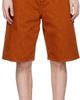 vowels vowels Orange Overdyed Painter Shorts - 1