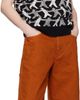 vowels vowels Orange Overdyed Painter Shorts - 4