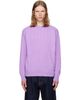vowels vowels Purple Cable Knit Crewneck Sweater - 1