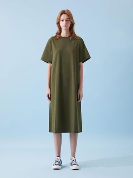 VOYONN Knit Symbol Long Dress [Khaki] (031)