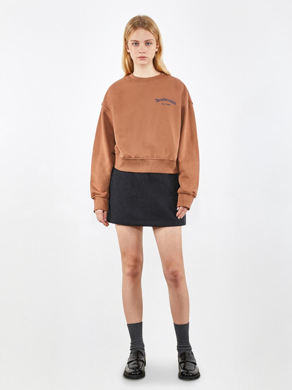 VOYONN Round Neck Graffiti Sweatshirt (0075) [Brown]