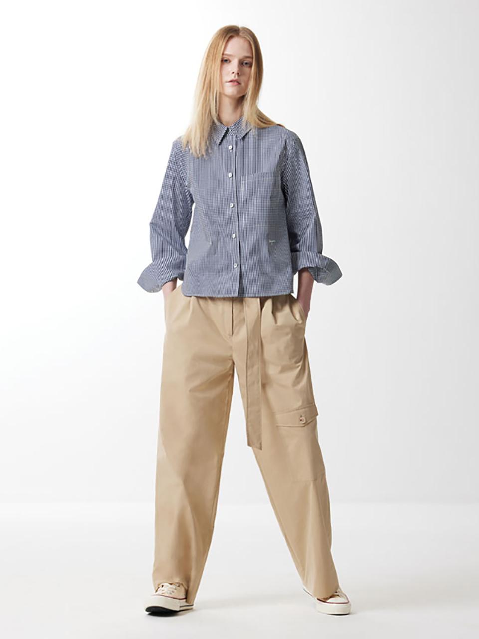 VOYONN Small Check Short Outer Cotton Shirt (0032)