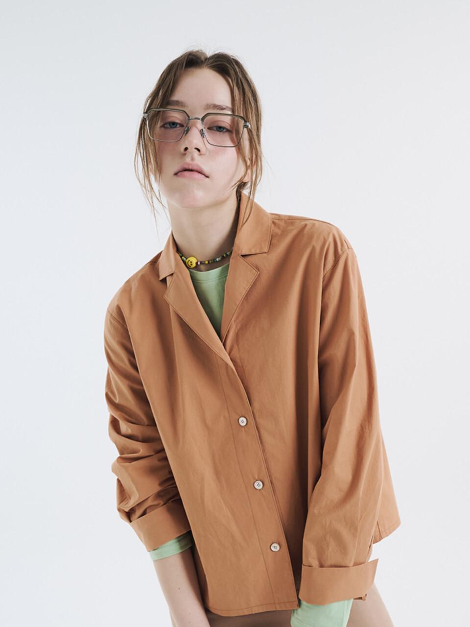 VOYONN Tailored 3/4 Length Shirt [Orange Brown] (0095)
