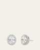 VRAI 14K White Gold Oval Halo Lab Grown Diamond Stud Earrings, 2.00tcw - 1