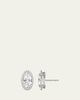 VRAI 14K White Gold Oval Halo Lab Grown Diamond Stud Earrings, 2.00tcw - 2