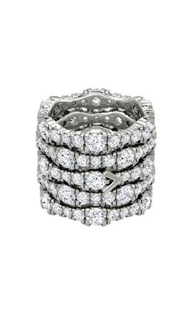 VRAI VRAI 14K White Gold LabGrown Diamond Pavé Ring Silver