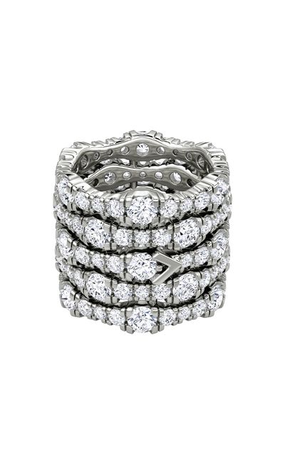 VRAI VRAI 14K White Gold LabGrown Diamond Pavé Ring Silver