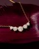 Vrai Vrai Arc Necklace in 14K White Gold, 3.5ctw Brilliant Round Lab Grown Diamonds - 3