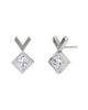 Vrai Vrai Arrow Stud in 14K Gold, 0.50ctw Princess Lab Grown Diamond - 1