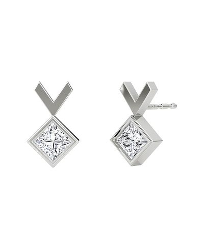Vrai Vrai Arrow Stud in 14K Gold, 0.50ctw Princess Lab Grown Diamond