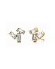 Vrai Vrai Baguette Cluster Stud in 14K Yellow Gold, 0.60ct Baguette Lab Created Diamonds - 1