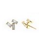 Vrai Vrai Baguette Cluster Stud in 14K Yellow Gold, 0.60ct Baguette Lab Created Diamonds - 3