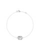 Vrai Vrai Bezel Solitaire Bracelet in 14K White Gold, 0.5ctw Emerald Lab Grown Diamond 7" - 1