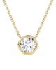 Vrai Vrai Bezel Solitaire Necklace in 14K Gold, 1.0ctw Round Brilliant Lab Grown Diamond - 1