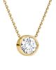 Vrai Vrai Bezel Solitaire Necklace in 14K Gold, 1.0ctw Round Brilliant Lab Grown Diamond - 3