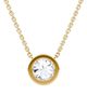Vrai Vrai Bezel Solitaire Necklace in 14K Gold, 1.0ctw Round Brilliant Lab Grown Diamond - 4