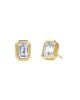 Vrai Vrai Bezel Solitaire Stud in 14K Gold, 1.5ctw Emerald Lab Grown Diamond - 1