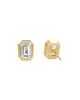 Vrai Vrai Bezel Solitaire Stud in 14K Gold, 1.5ctw Emerald Lab Grown Diamond - 4