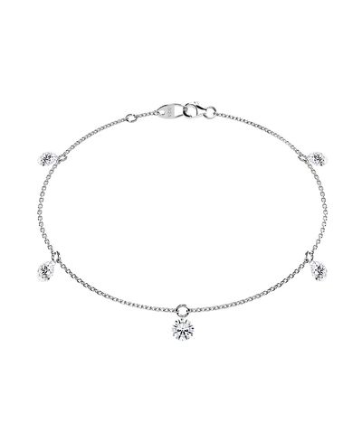 Vrai Vrai Floating 5 Station Bracelet in 14K Gold, 1.25ctw Round Brilliant Lab Grown Diamonds, 7