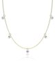 Vrai Vrai Floating 5 Station Necklace, 1.25ctw Round Brilliant Lab Created Diamonds, 18 - 1