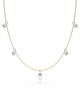 Vrai Vrai Floating 5 Station Necklace, 1.25ctw Round Brilliant Lab Created Diamonds, 18 - 3