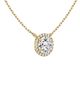 Vrai Vrai Halo Necklace in 14K Yellow Gold, 1.0ctw Round Brilliant Lab Grown Diamond - 4