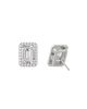 Vrai Vrai Halo Stud Earrings in 14K Gold, 1.5ctw Emerald Lab Grown Diamond - 3