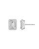 Vrai Vrai Halo Stud Earrings in 14K Gold, 1.5ctw Emerald Lab Grown Diamond - 4
