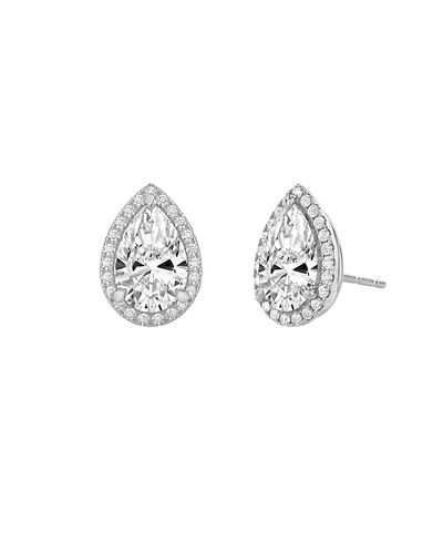Vrai Vrai Halo Stud Earrings in 14K Gold, 1.5ctw Pear Lab Grown Diamond